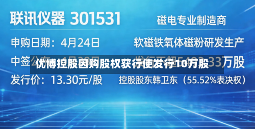 优博控股因购股权获行使发行10万股